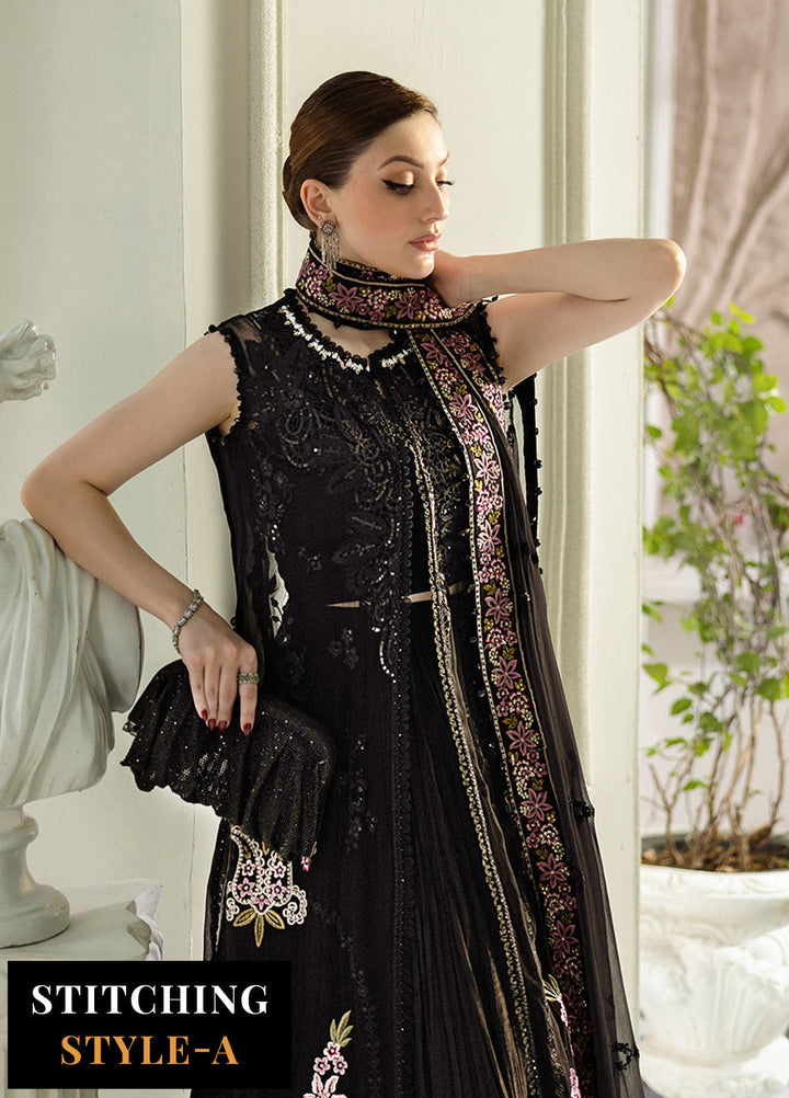 Minor Defect - Maria B Embroidered Chiffon Suits Unstitched 3 Piece MB25CU D-04 - Formals Collection
