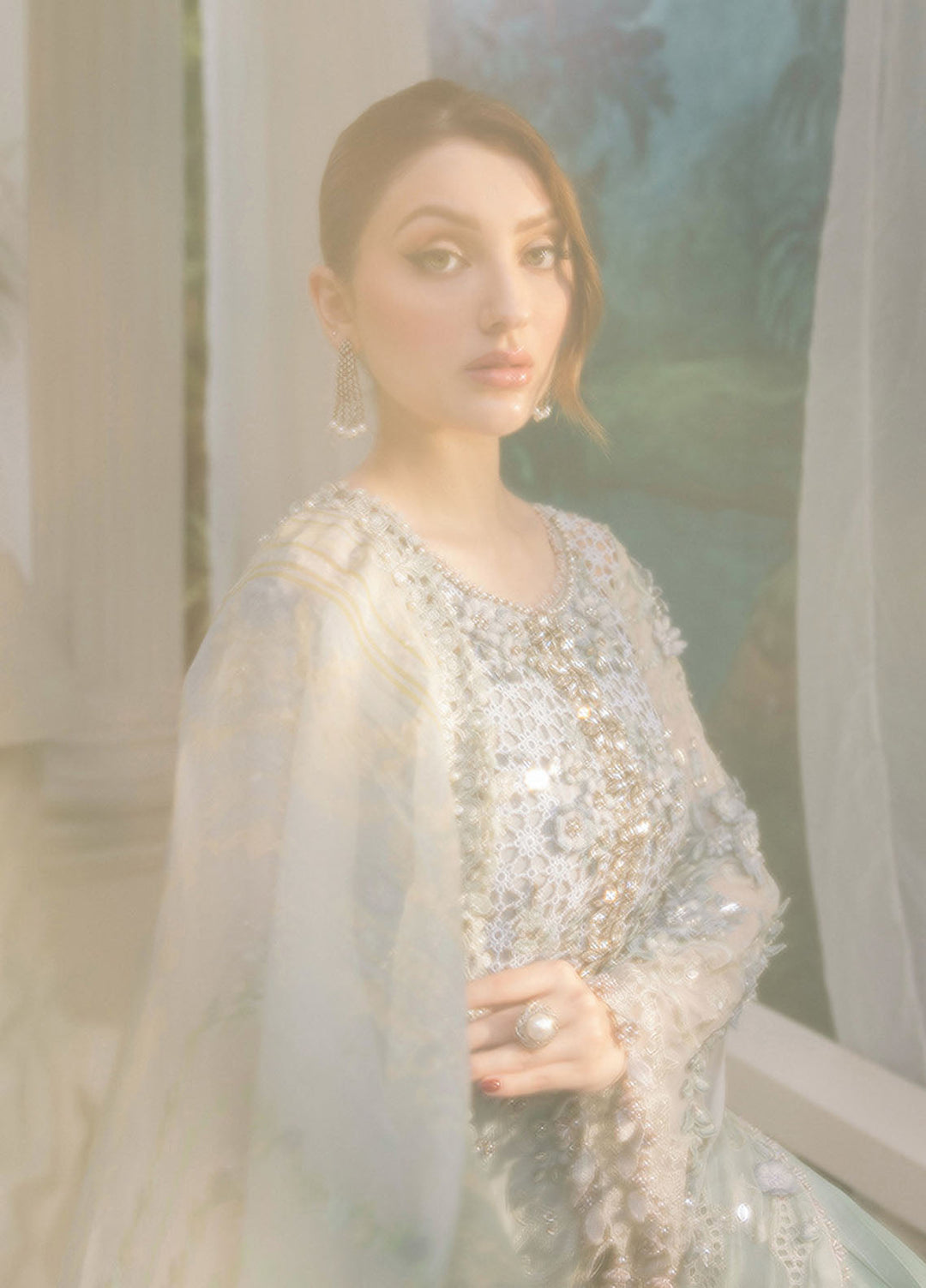 Maria B Embroidered Chiffon Suits Unstitched 3 Piece MB25CU D-07 - Formals Collection