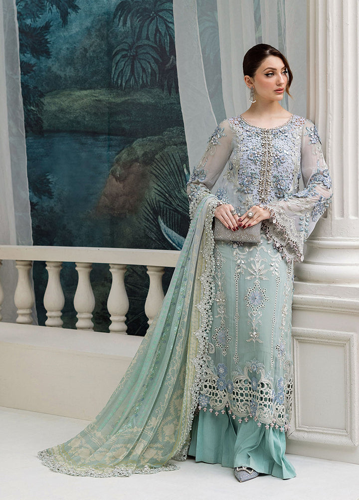 Maria B Embroidered Chiffon Suits Unstitched 3 Piece MB25CU D-08 - Formals Collection