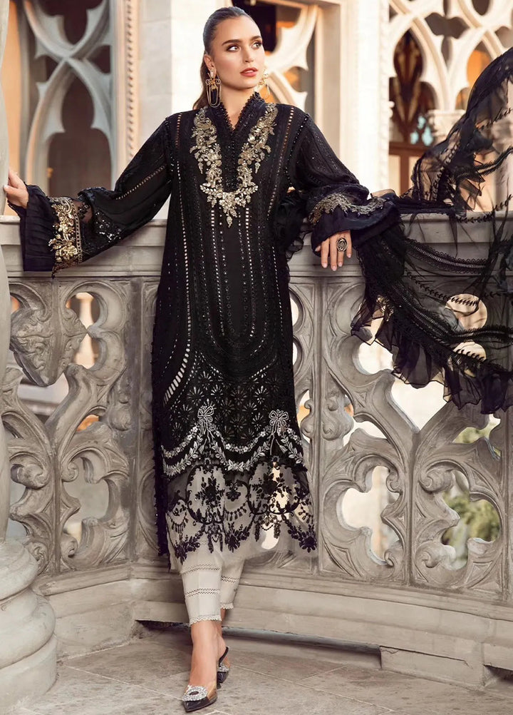 Maria B Embroidered Lawn Suit Unstitched 3 Piece MB24E D-03 - Luxury Collection