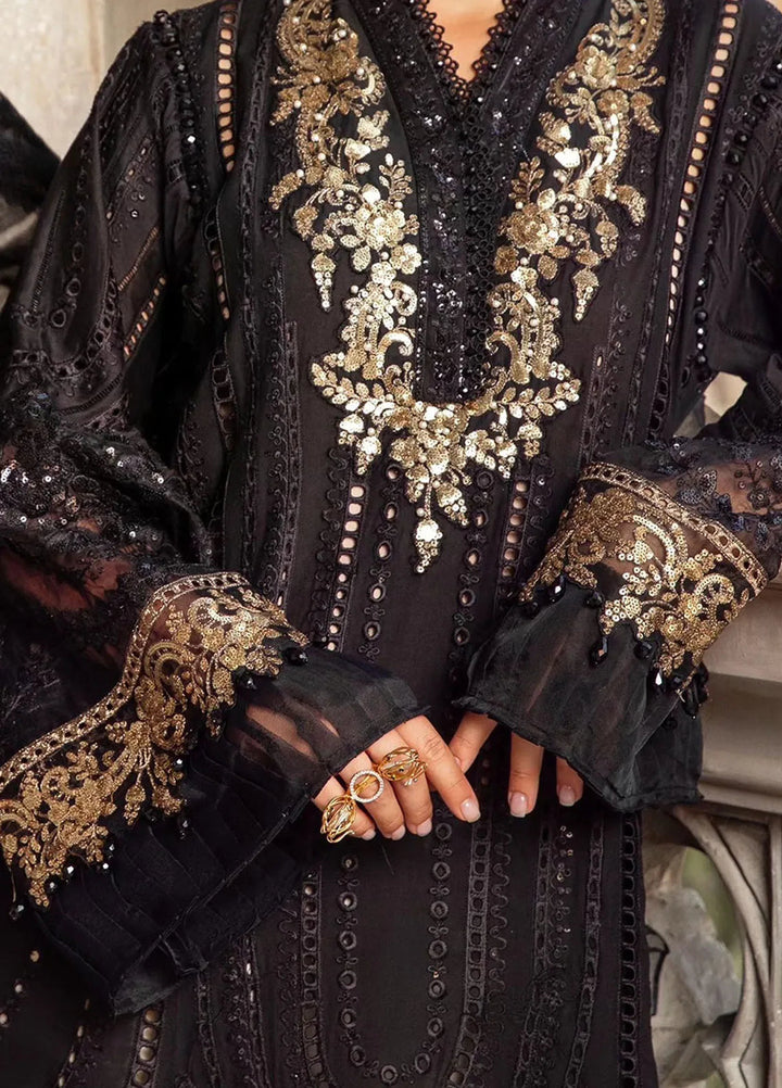 Maria B Embroidered Lawn Suit Unstitched 3 Piece MB24E D-03 - Luxury Collection