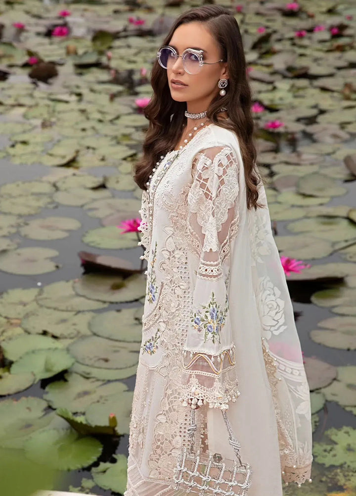 Maria B Embroidered Lawn Suit Unstitched 3 Piece MB24E D-04 - Luxury Collection