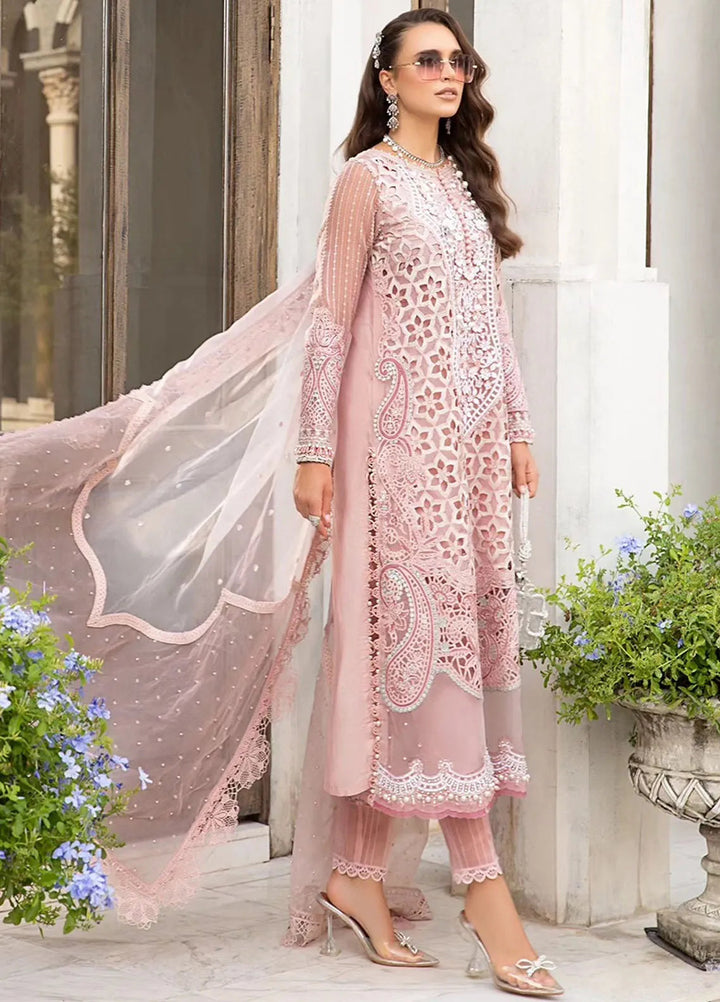 Maria B Embroidered Lawn Suit Unstitched 3 Piece MB24E D-06 - Luxury Collection