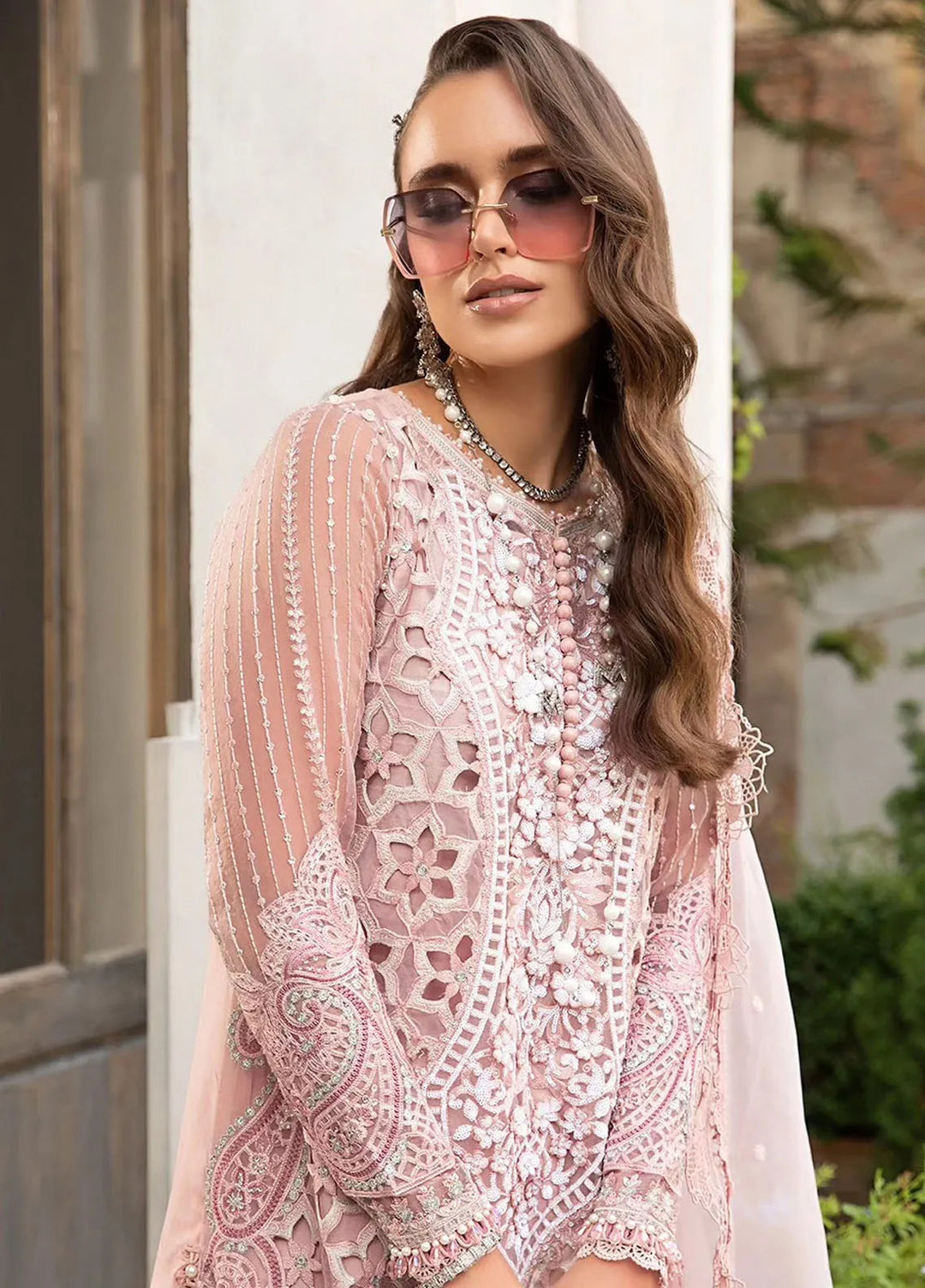 Maria B Embroidered Lawn Suit Unstitched 3 Piece MB24E D-06 - Luxury Collection