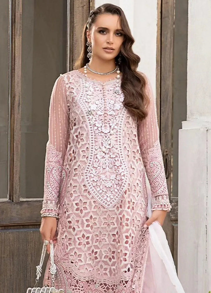 Maria B Embroidered Lawn Suit Unstitched 3 Piece MB24E D-06 - Luxury Collection
