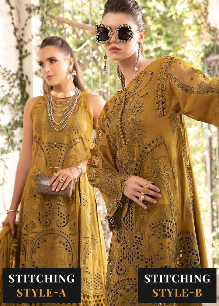 Maria B Embroidered Lawn Suit Unstitched 3 Piece MB24E D-08 - Luxury Collection