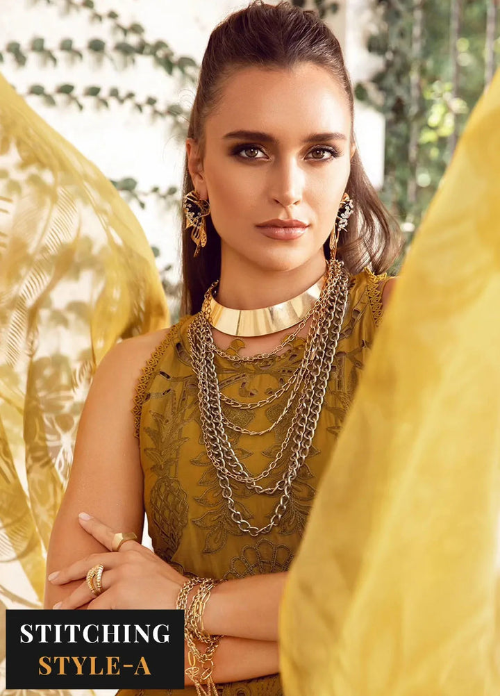 Maria B Embroidered Lawn Suit Unstitched 3 Piece MB24E D-08 - Luxury Collection