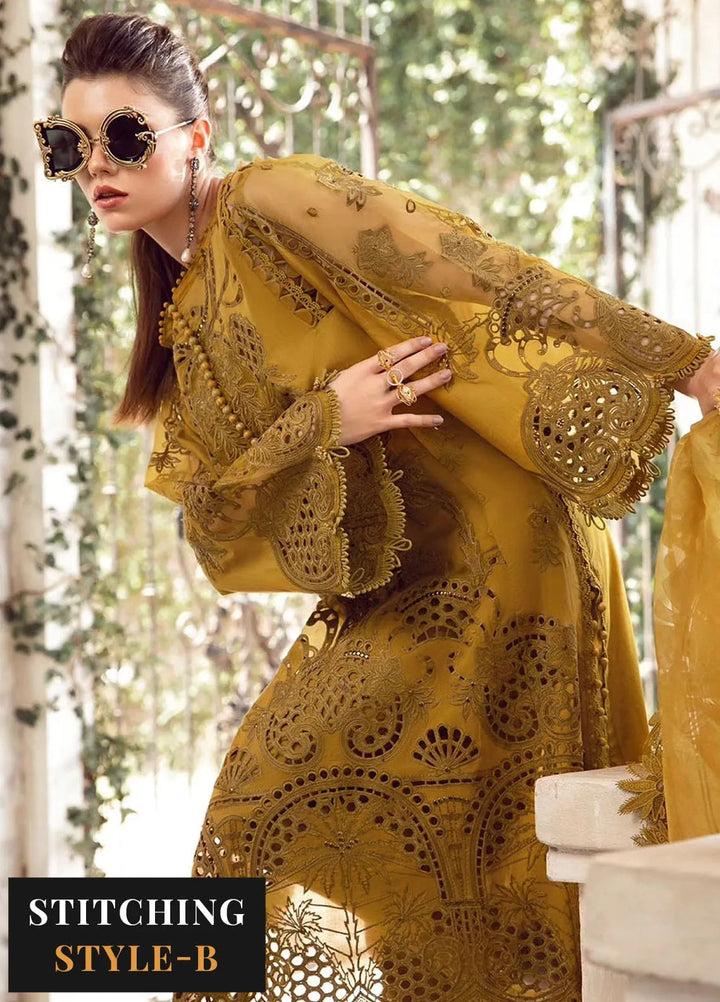 Maria B Embroidered Lawn Suit Unstitched 3 Piece MB24E D-08 - Luxury Collection
