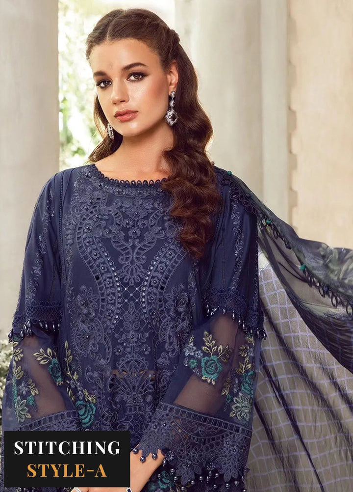 Maria B Embroidered Lawn Suit Unstitched 3 Piece MB24E D-09 - Luxury Collection