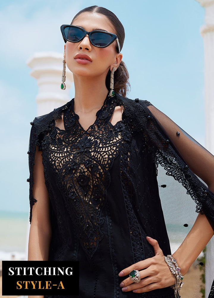 Minor Defect - Maria B Embroidered Lawn Suits Unstitched 3 Piece MB25LL D-01 - Summer Collection