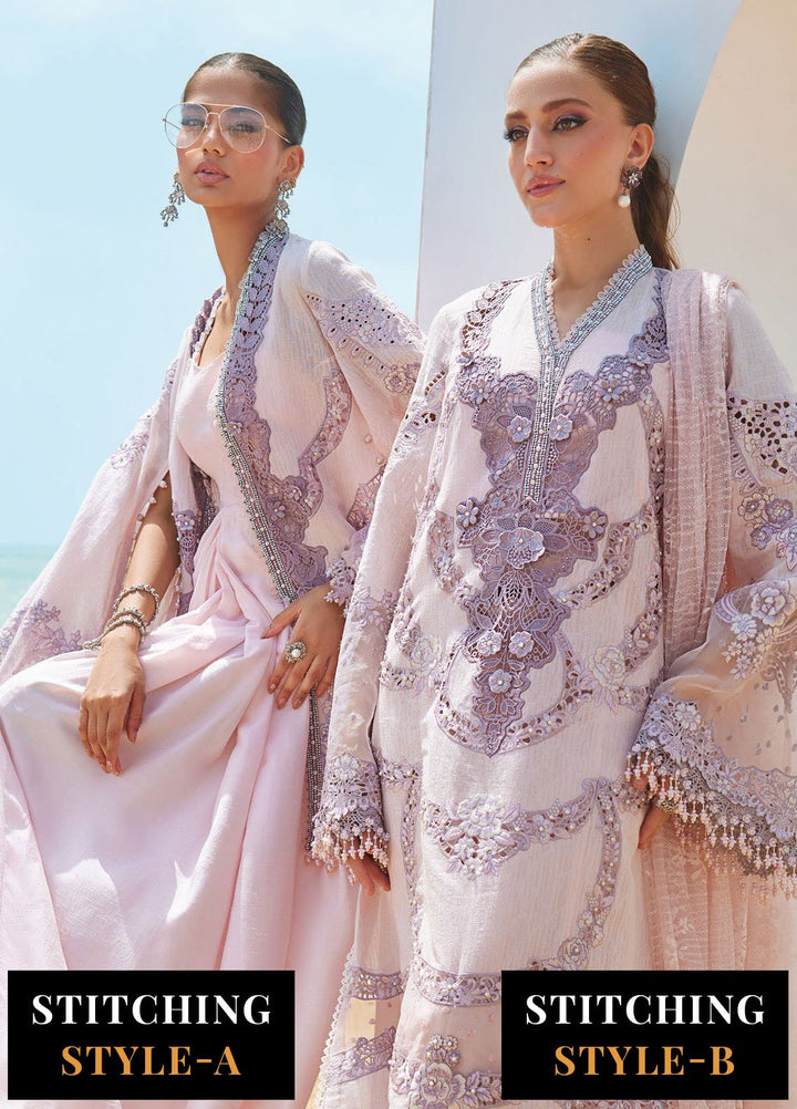 Maria B Embroidered Lawn Suits Unstitched 3 Piece MB25LL D-02 - Summer Collection