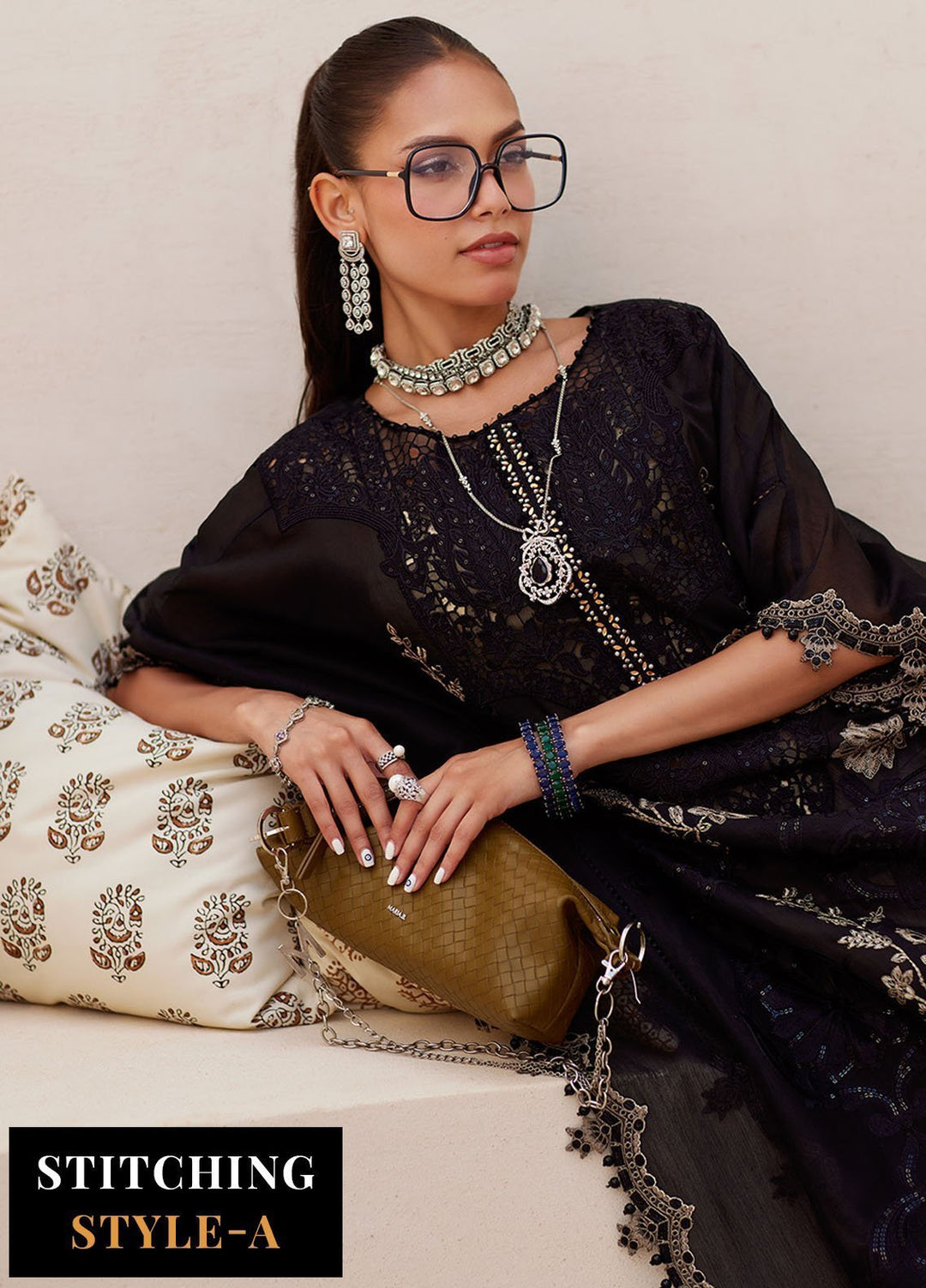 Maria B Embroidered Lawn Suits Unstitched 3 Piece MB25LL D-03 - Summer Collection