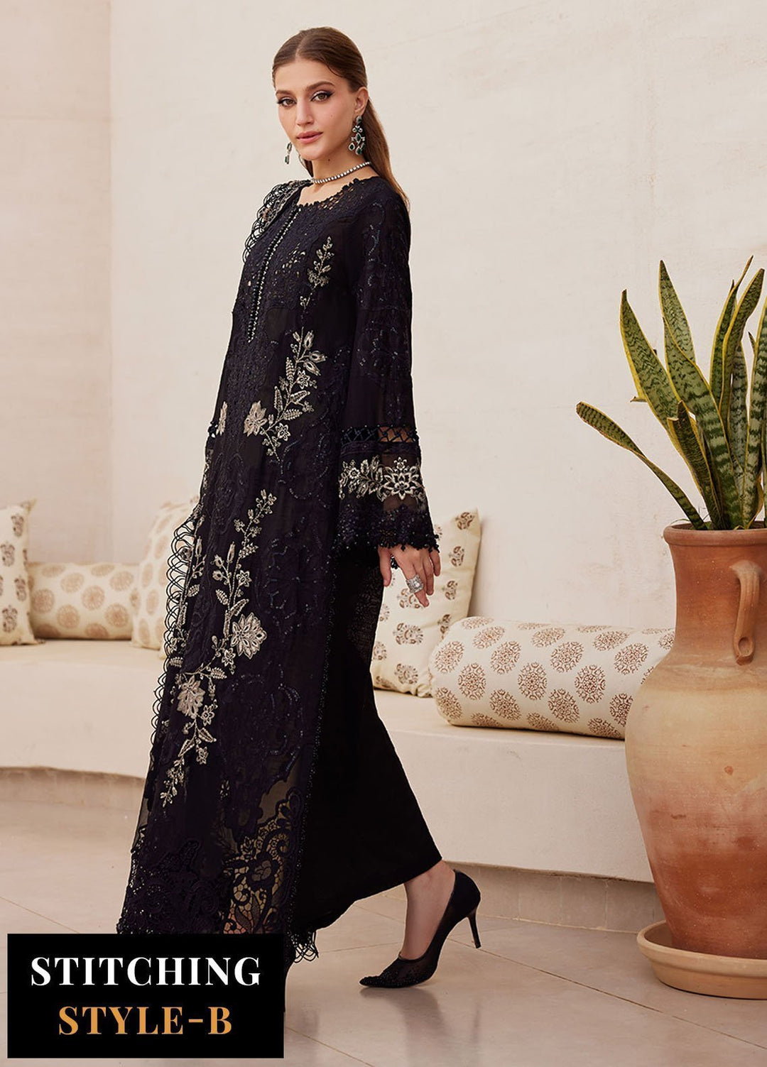 Maria B Embroidered Lawn Suits Unstitched 3 Piece MB25LL D-03 - Summer Collection