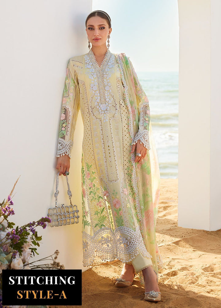 Maria B Embroidered Lawn Suits Unstitched 3 Piece MB25LL D-04 - Summer Collection