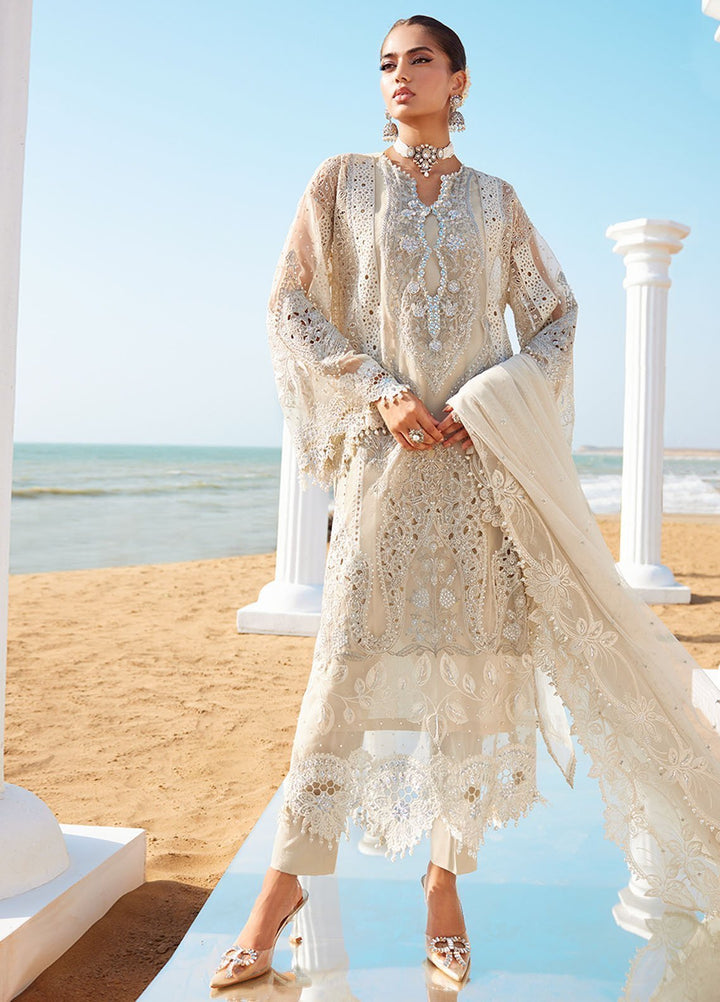 Maria B Embroidered Lawn Suits Unstitched 3 Piece MB25LL D-09 - Summer Collection