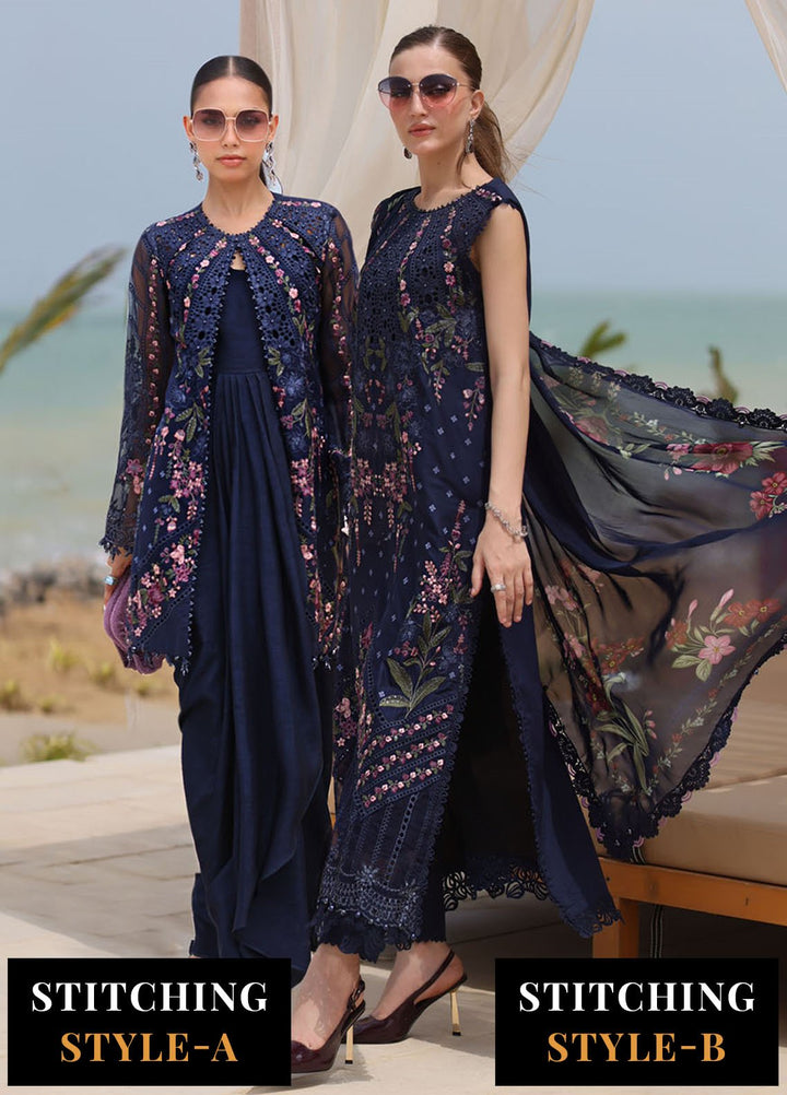 Maria B Embroidered Lawn Suits Unstitched 3 Piece MB25LL D-10 - Summer Collection