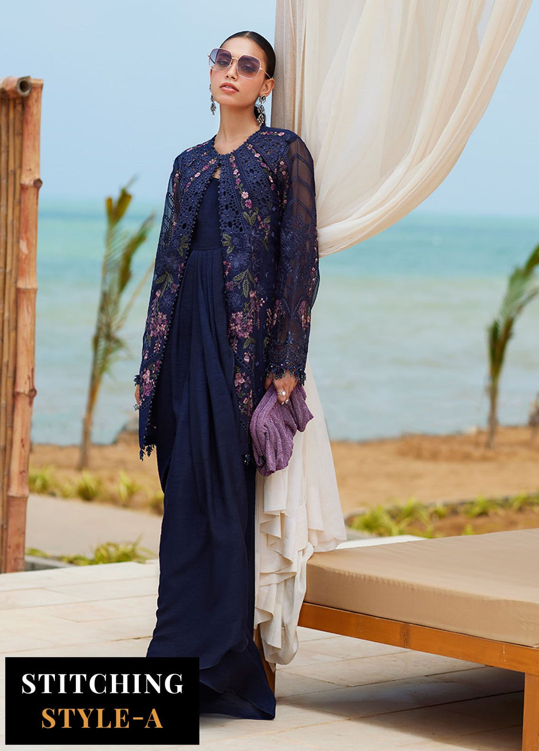 Maria B Embroidered Lawn Suits Unstitched 3 Piece MB25LL D-10 - Summer Collection
