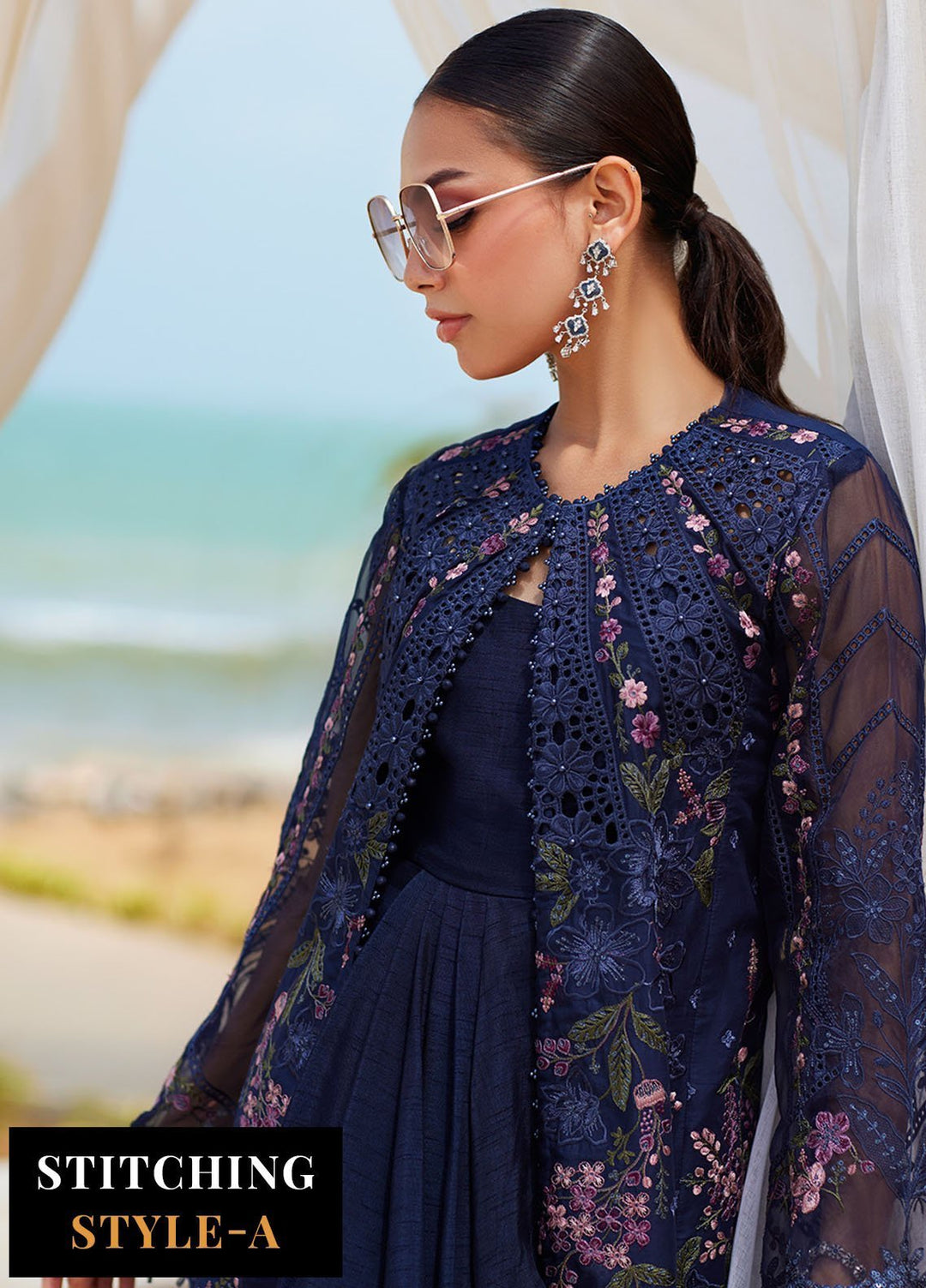 Maria B Embroidered Lawn Suits Unstitched 3 Piece MB25LL D-10 - Summer Collection