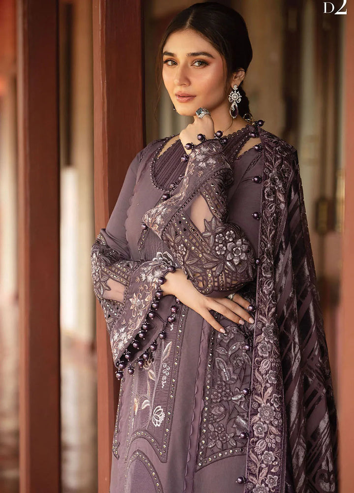 Maria B Embroidered Suit Unstitched 3 Piece D-02 - Winter Collection
