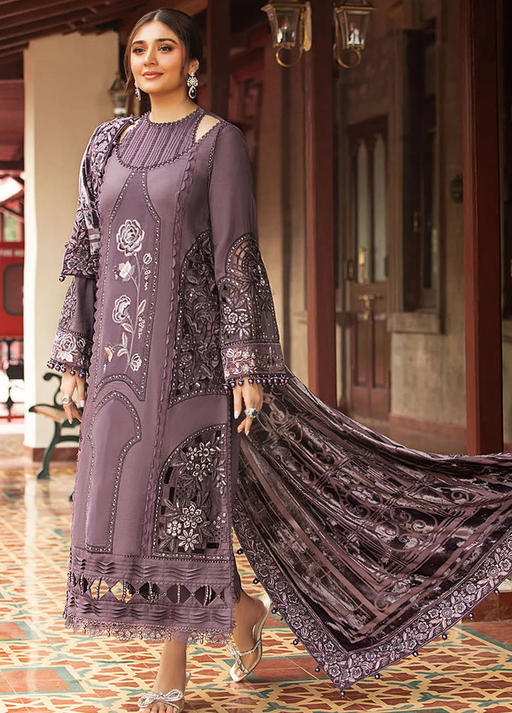 Maria B Embroidered Suit Unstitched 3 Piece D-02 - Winter Collection