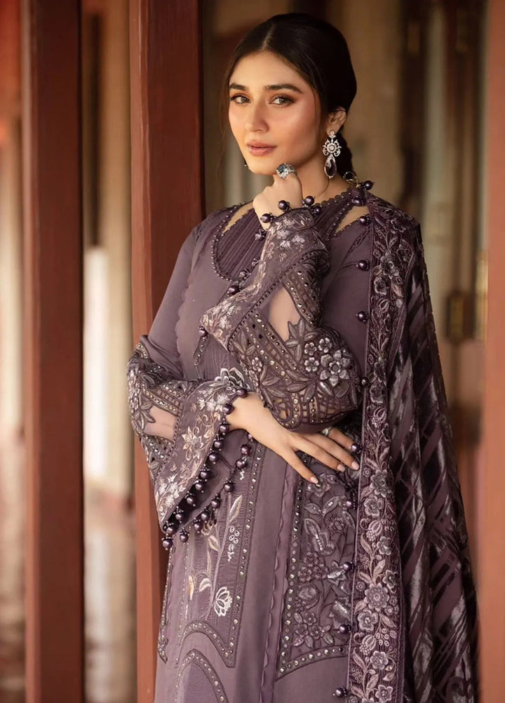 Maria B Embroidered Suit Unstitched 3 Piece D-02 - Winter Collection