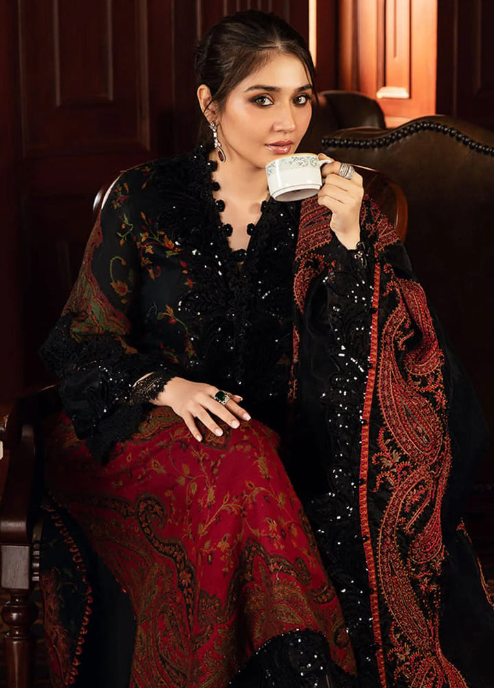 Maria B Embroidered Suit Unstitched 3 Piece D-04 - Winter Collection