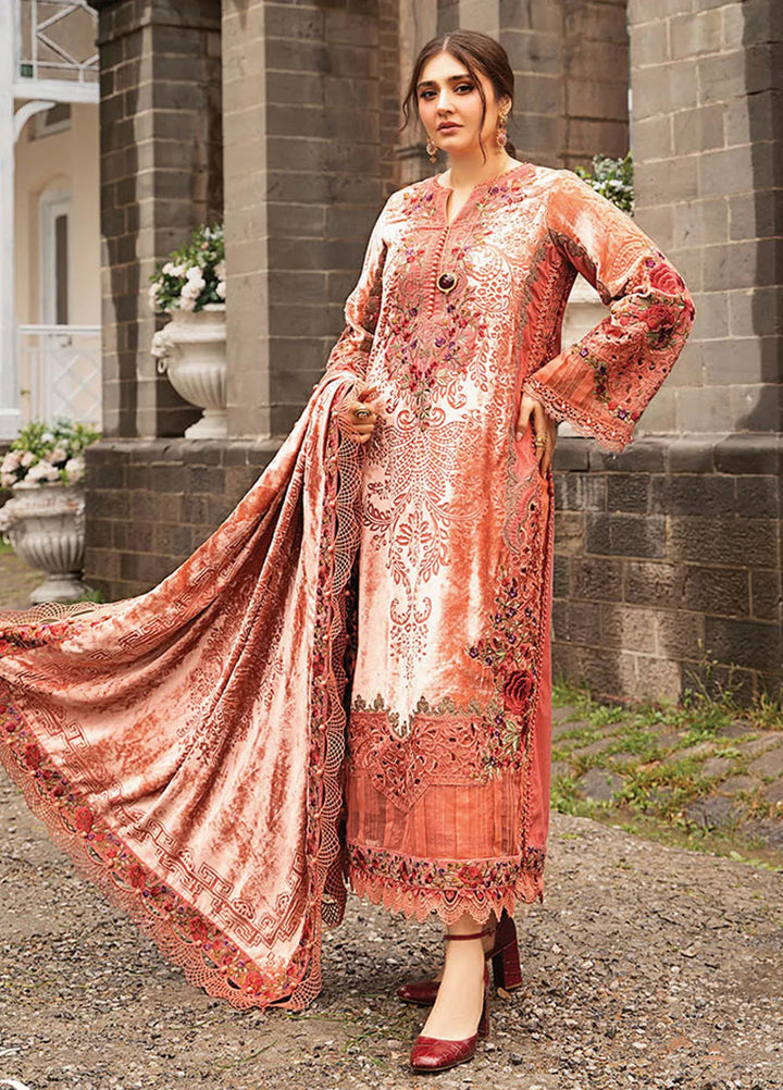 Maria B Embroidered Suit Unstitched 3 Piece D-06 - Winter Collection