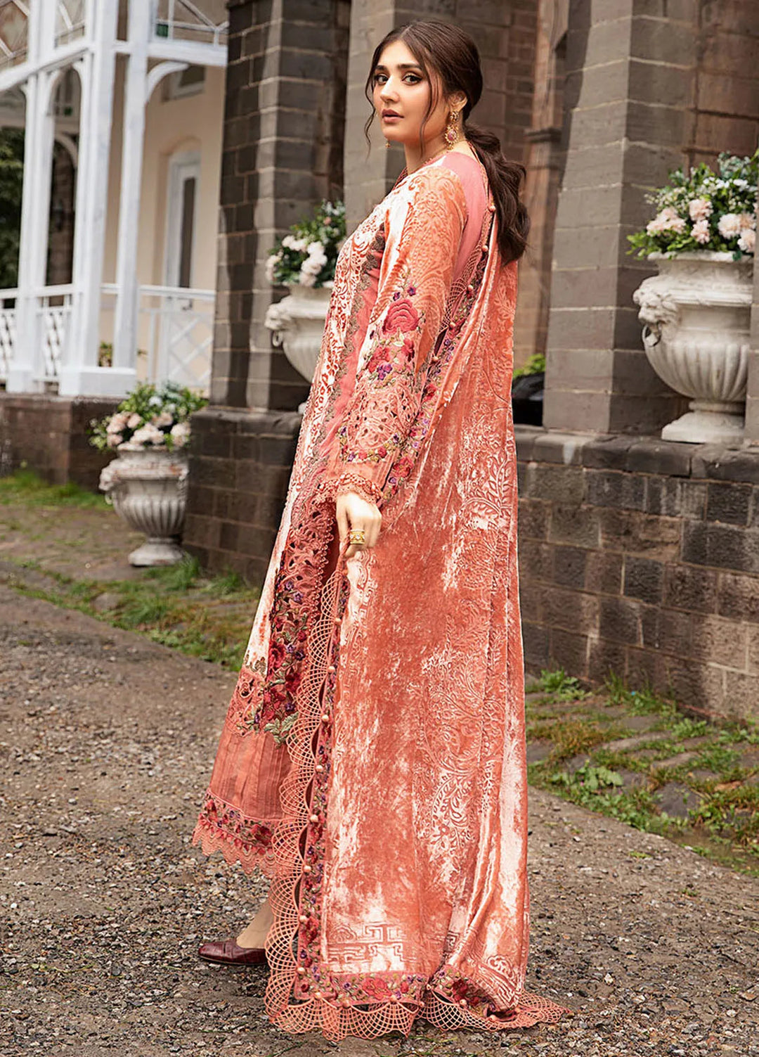 Maria B Embroidered Suit Unstitched 3 Piece D-06 - Winter Collection