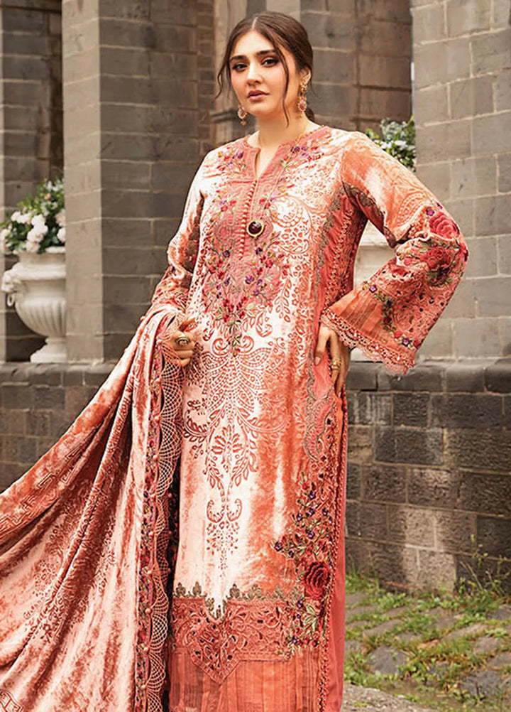 Maria B Embroidered Suit Unstitched 3 Piece D-06 - Winter Collection