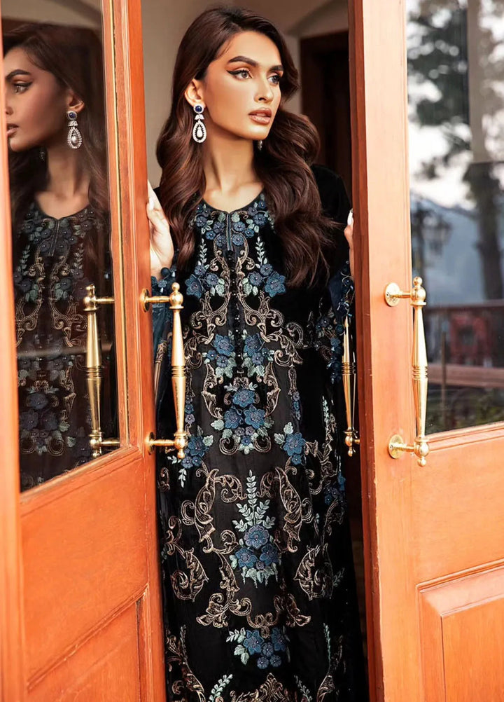 Maria B Embroidered Suit Unstitched 3 Piece D-08 - Winter Collection