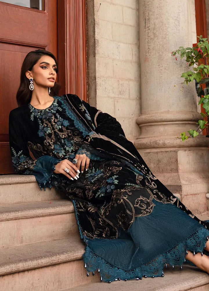 Maria B Embroidered Suit Unstitched 3 Piece D-08 - Winter Collection