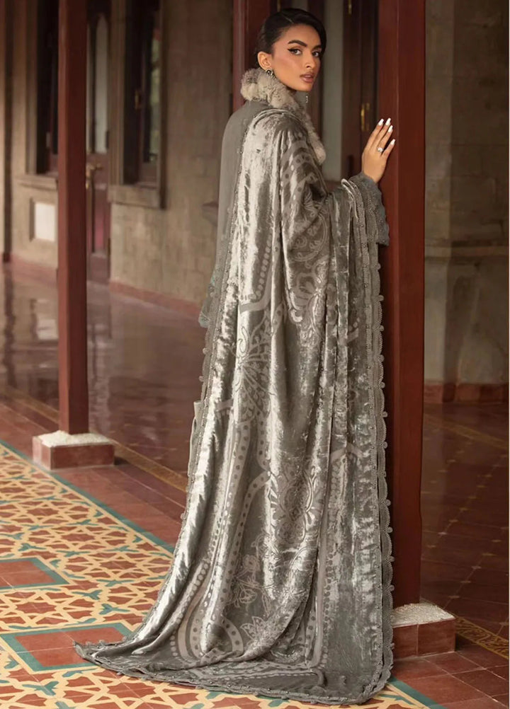 Maria B Embroidered Suit Unstitched 3 Piece D-09 - Winter Collection