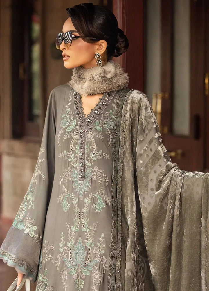 Maria B Embroidered Suit Unstitched 3 Piece D-09 - Winter Collection