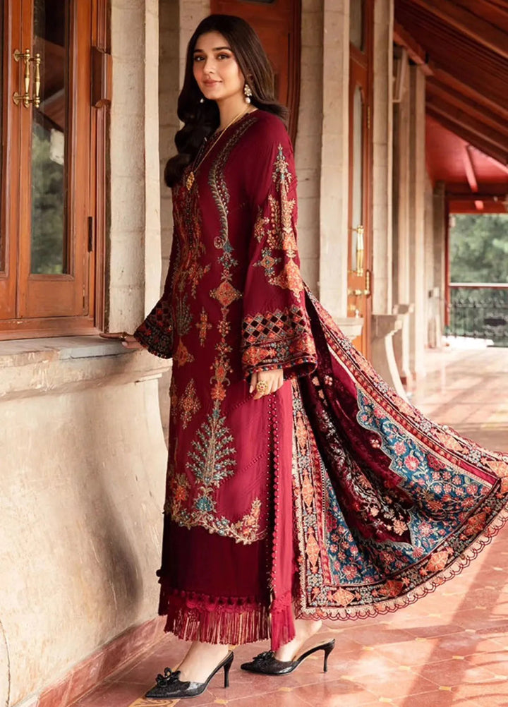 Maria B Embroidered Suit Unstitched 3 Piece D-10 - Winter Collection