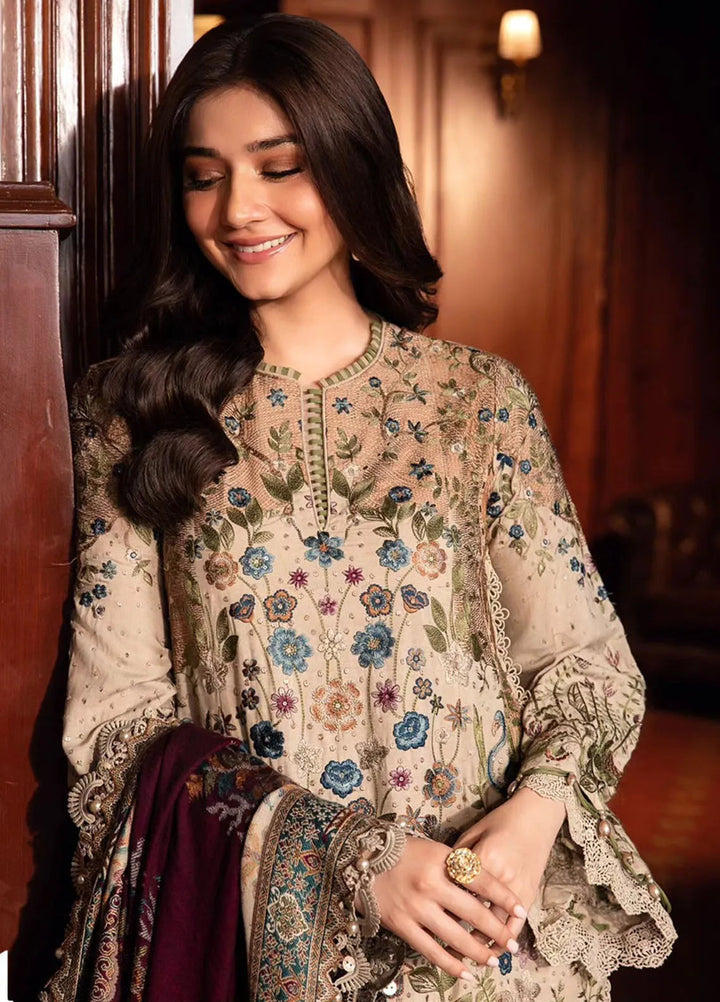 Maria B Embroidered Suit Unstitched 3 Piece D-11 - Winter Collection