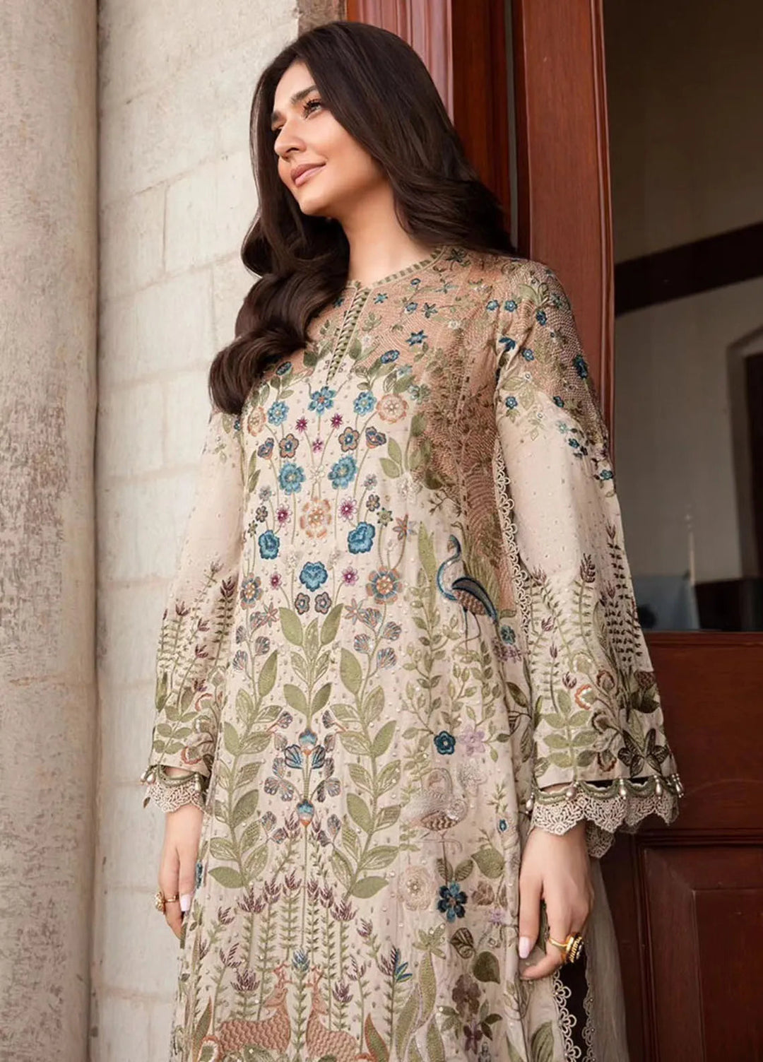 Maria B Embroidered Suit Unstitched 3 Piece D-11 - Winter Collection
