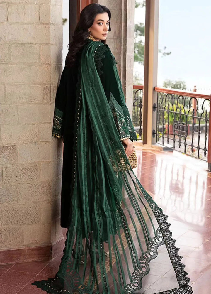 Maria B Embroidered Suit Unstitched 3 Piece D-12 - Winter Collection