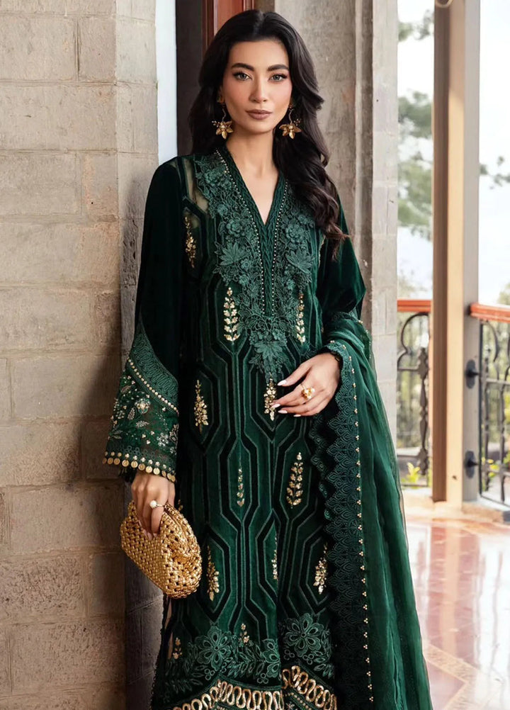 Maria B Embroidered Suit Unstitched 3 Piece D-12 - Winter Collection