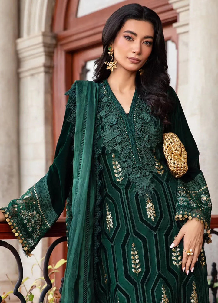Maria B Embroidered Suit Unstitched 3 Piece D-12 - Winter Collection