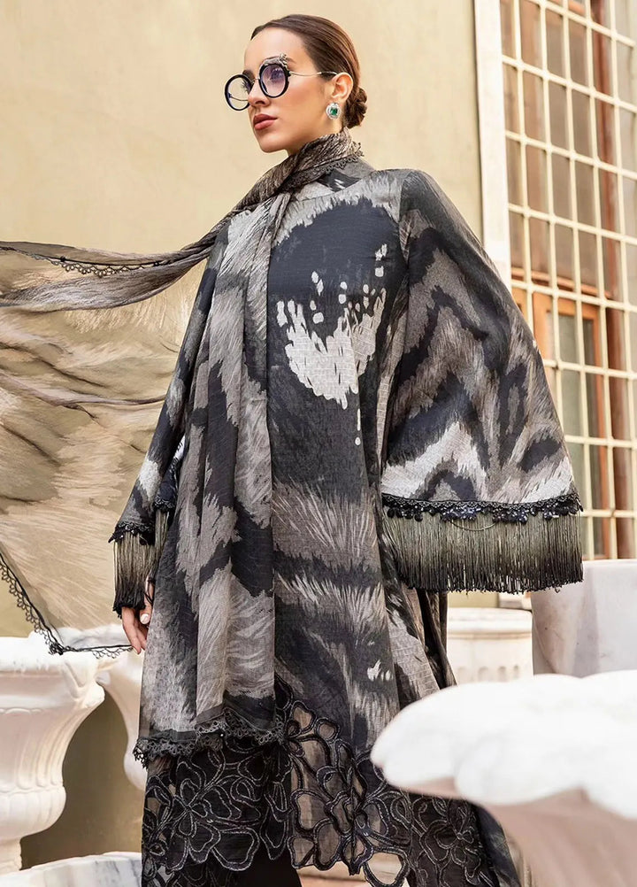 Maria B Embroidered Suit Unstitched 3 Piece MB2424PF 10A - Fall Collection