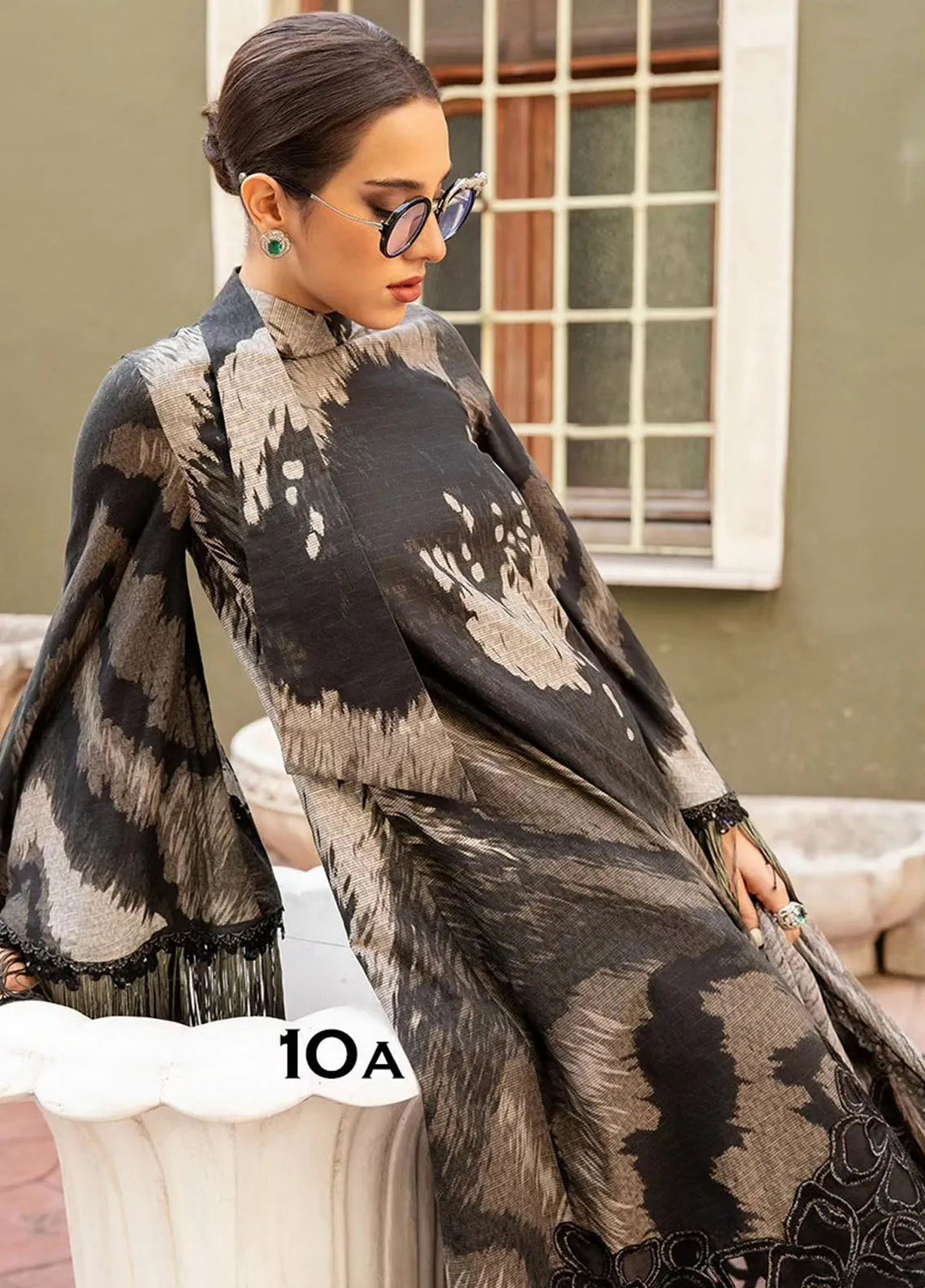 Maria B Embroidered Suit Unstitched 3 Piece MB2424PF 10A - Fall Collection