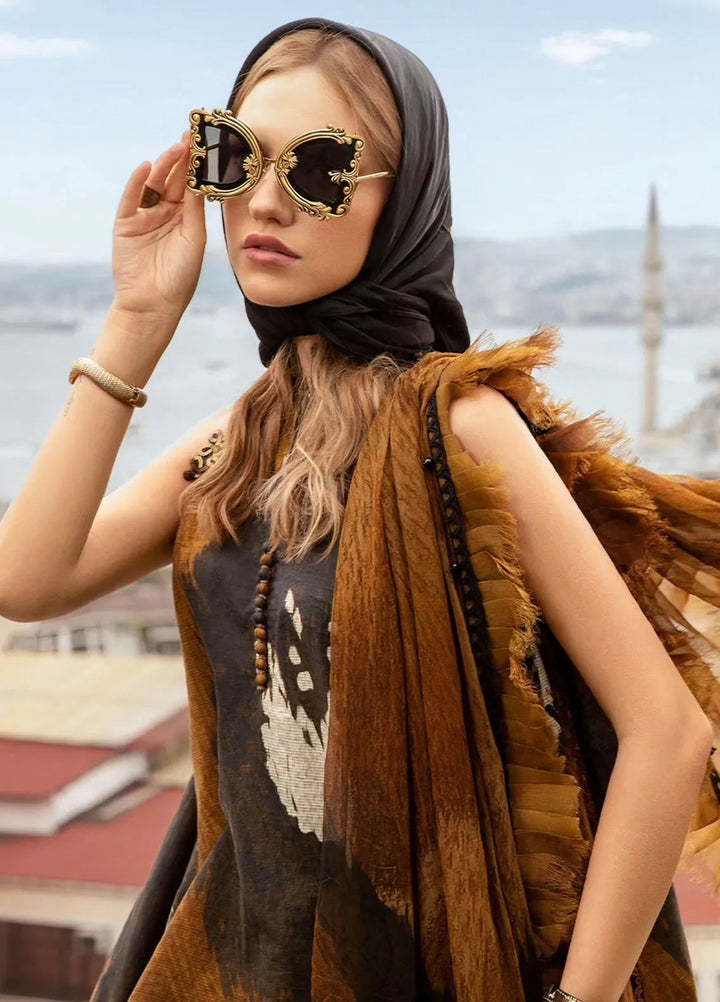 Maria B Embroidered Suit Unstitched 3 Piece MB2424PF 10B - Fall Collection