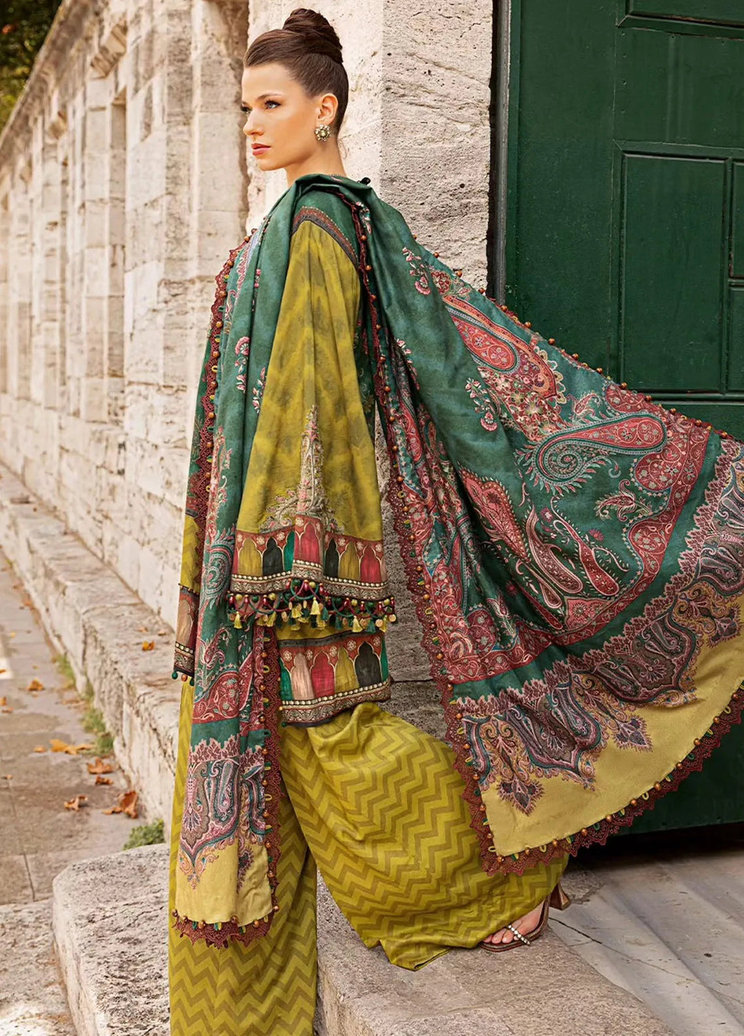 Maria B Embroidered Suit Unstitched 3 Piece MB2424PF 5A - Fall Collection