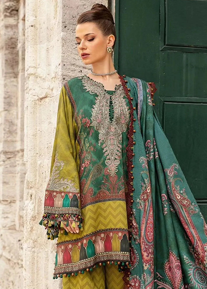 Maria B Embroidered Suit Unstitched 3 Piece MB2424PF 5A - Fall Collection