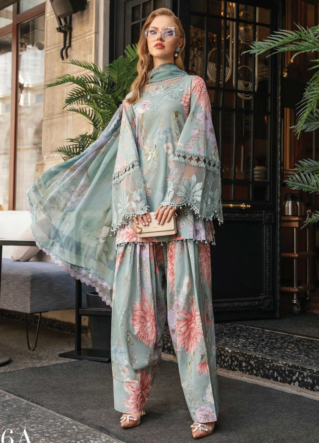 Maria B Embroidered Suit Unstitched 3 Piece MB2424PF 6A - Fall Collection