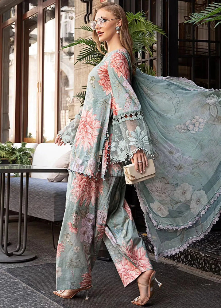 Maria B Embroidered Suit Unstitched 3 Piece MB2424PF 6A - Fall Collection