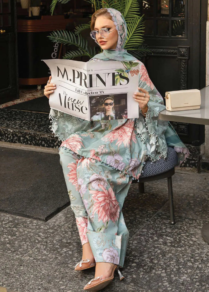 Maria B Embroidered Suit Unstitched 3 Piece MB2424PF 6A - Fall Collection