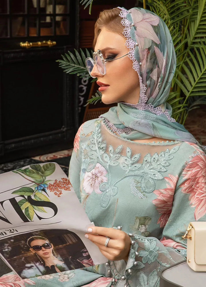 Maria B Embroidered Suit Unstitched 3 Piece MB2424PF 6A - Fall Collection