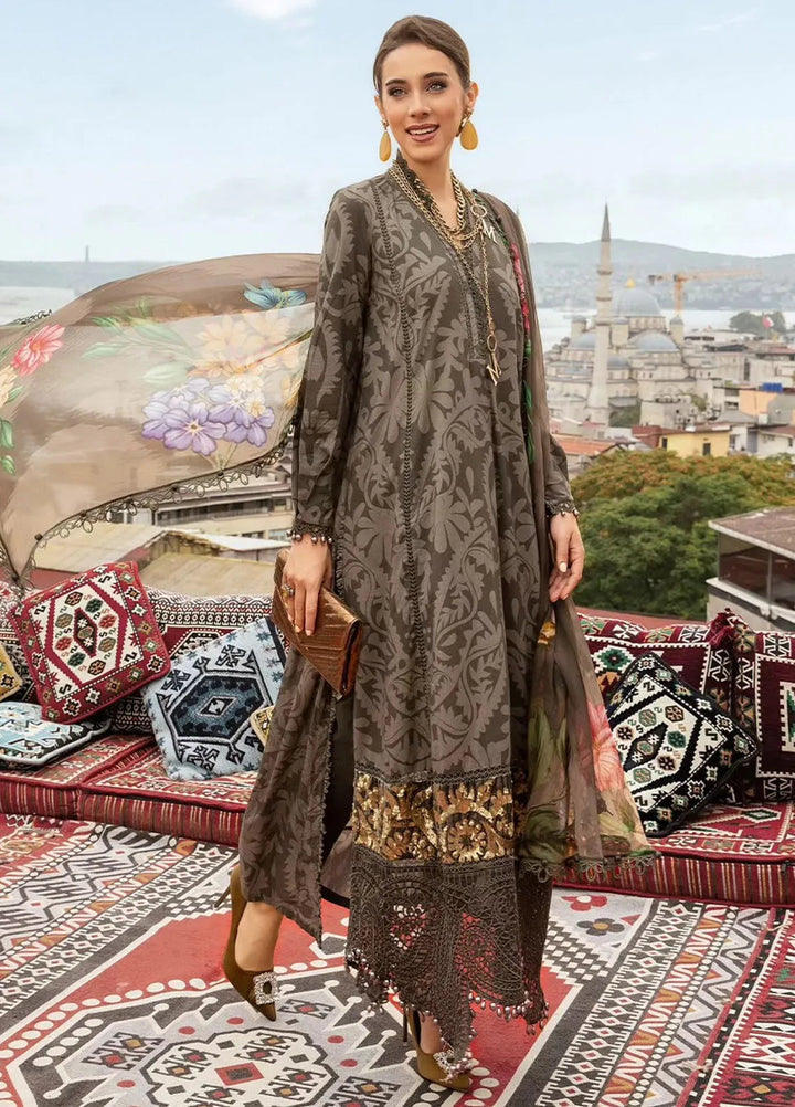 Maria B Embroidered Suit Unstitched 3 Piece MB2424PF 7A - Fall Collection