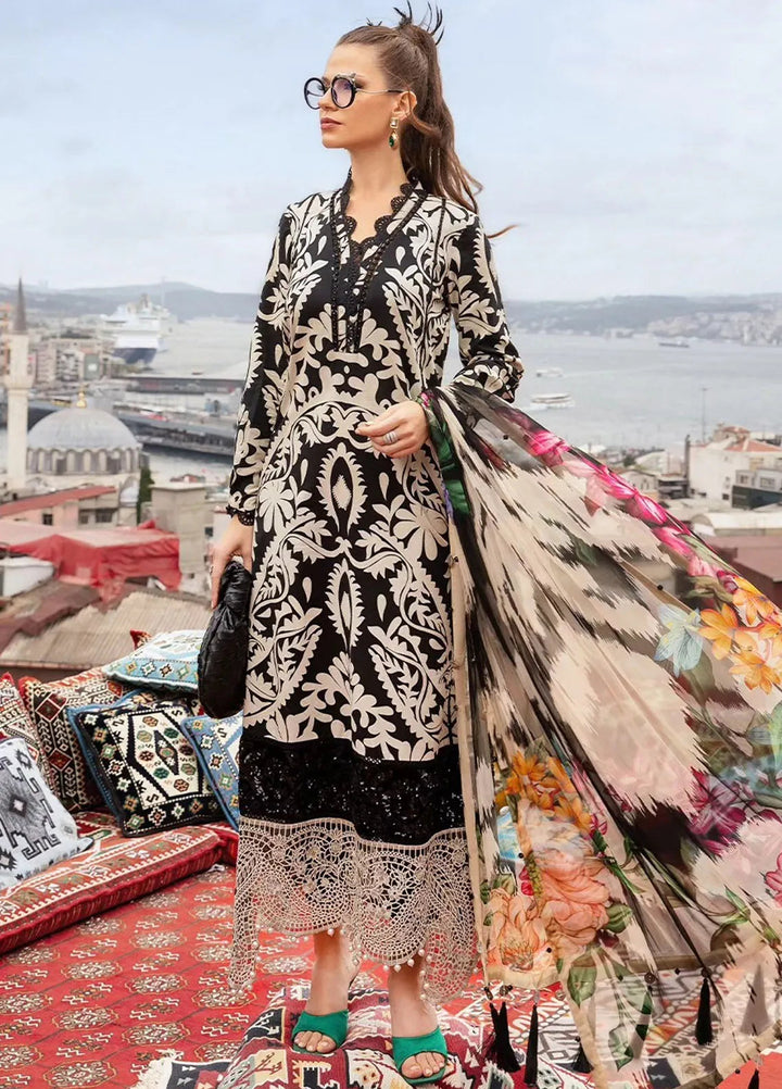 Maria B Embroidered Suit Unstitched 3 Piece MB2424PF 7B - Fall Collection